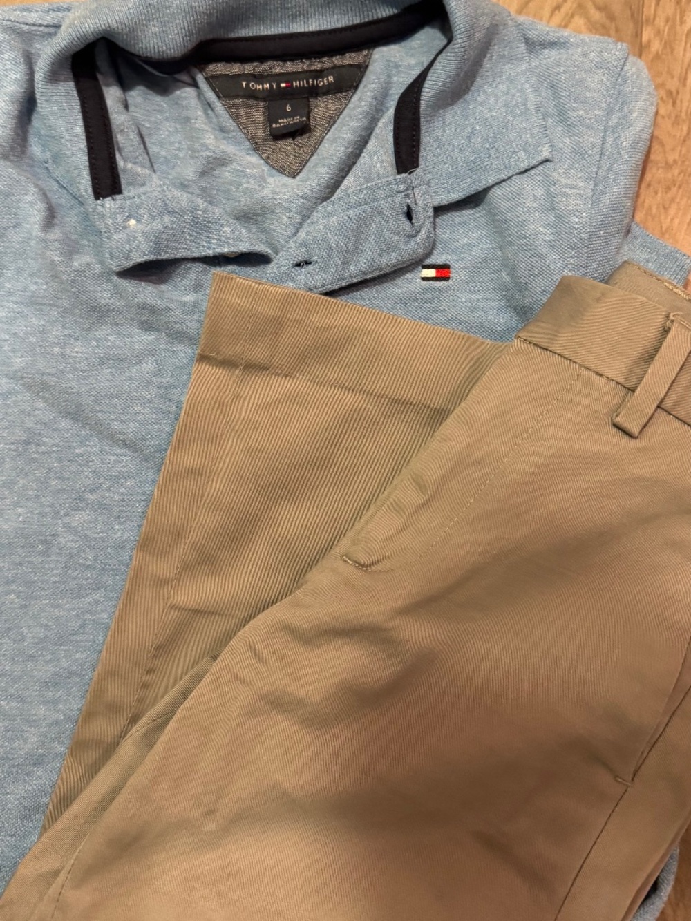 J Crew Chinos and Tommy Shirt Boys Size 6